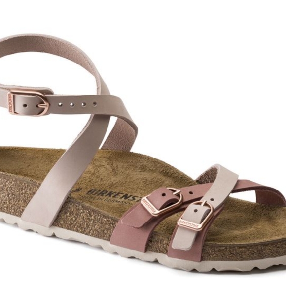 Birkenstock New Blanca Rose/Old Rose Strappy Nubuck Leather Sandal - NWOB - Picture 1 of 7